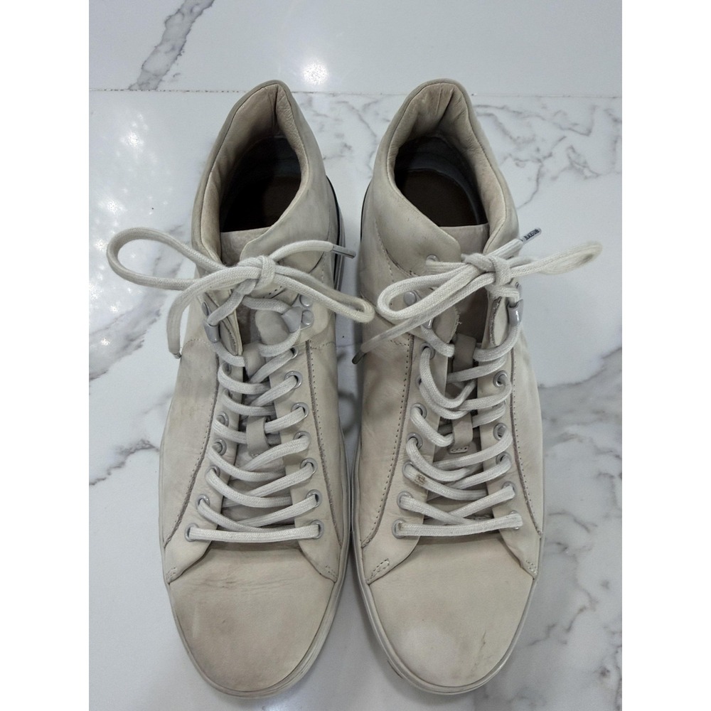 Blackstone Shoes Mens Size 10 White Leather Lace Up High Top Sneaker Casual